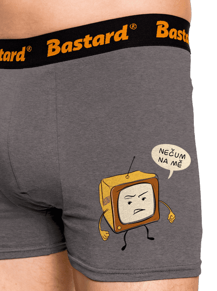 Nečum na mě boxerky Gray Melange