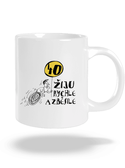 Žiju rychle a zběsile velký hrnek White