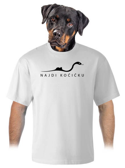 Najdi kočičku unisex tričko oversized White