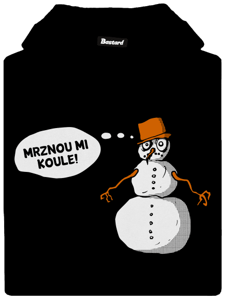 Mrznou mi koule pánská mikina klokanka Black