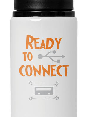 USB připojení lahev na vodu White