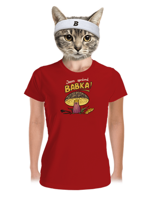 Babka a hříbeček dámské sportovní tričko Red Mal