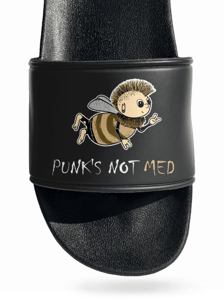 Punks Not Med pantofle Black