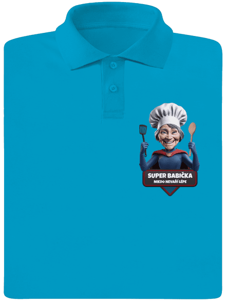 Super babička pánská polokošile Blue Atol