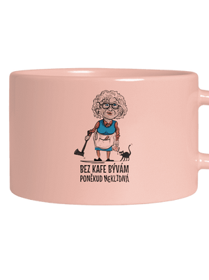 Neklidná bez kafe hrnek makronka Pink Macaron