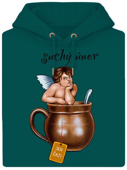 Suchý únor unisex mikina premium Emerald Green