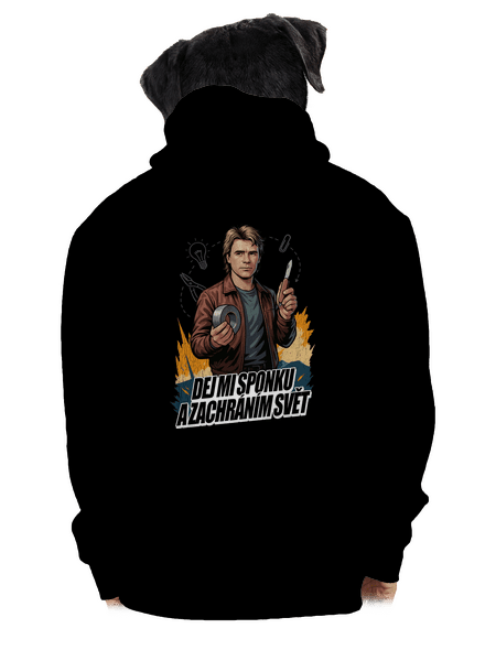 B19: MacGyver pánská mikina na zip Black