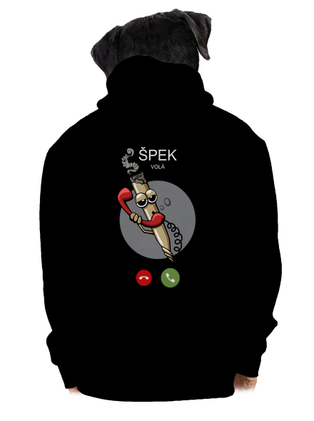 Špek volá pánská mikina na zip Black