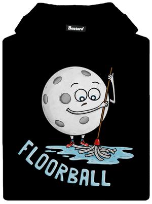 Floorball dětská mikina klokanka Black