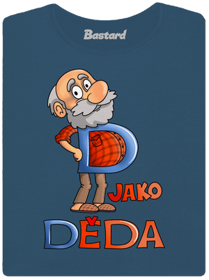 D jako děda dámské tričko premium Petrol Blue