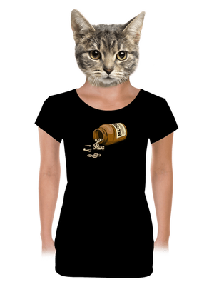 Music Pills dámské tričko s lemem Black