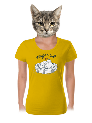 Miluju tulení dámské tričko Yellow