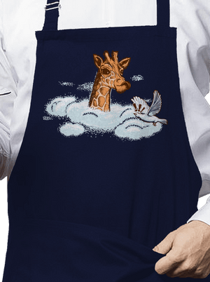 Žirafa v oblacích zástěra Navy