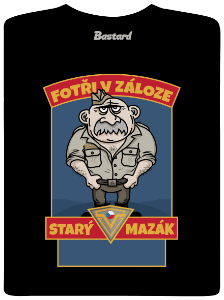 Starý mazák pánské tričko Black