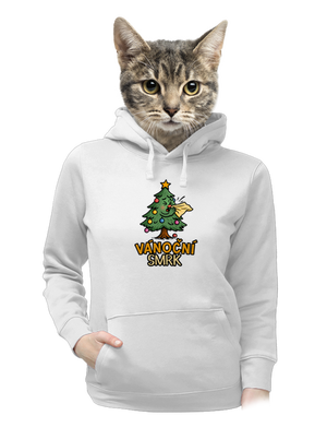 Vánoční smrk dámská mikina klokanka White