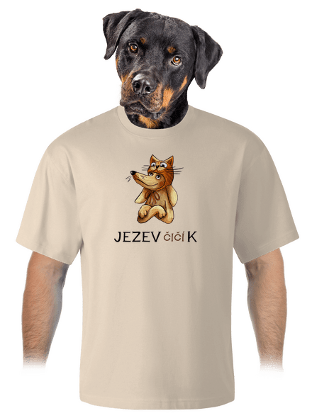 Jezevčičík unisex tričko oversized Almond