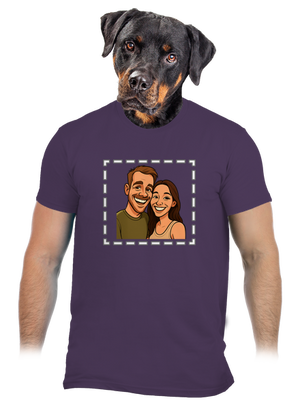 Karikatura z vlastní fotky pánské tričko Urban Purple