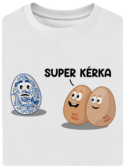 Super kérka unisex tričko oversized White