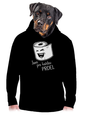 Prdel pánská mikina klokanka Black