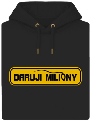 Miliony unisex mikina premium Dark Black