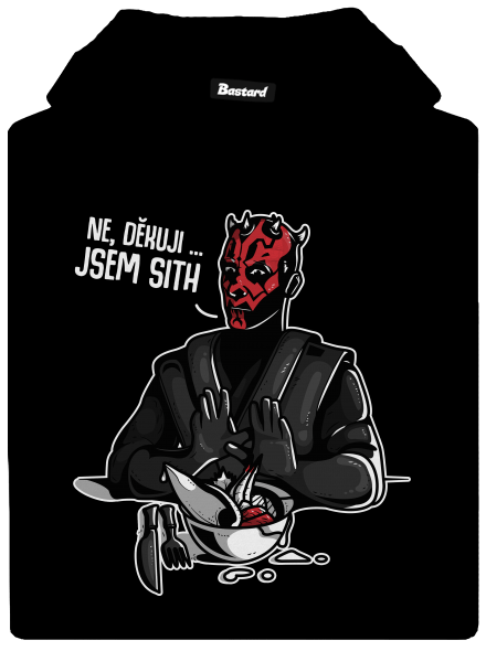 Jsem sith pánská mikina klokanka Black