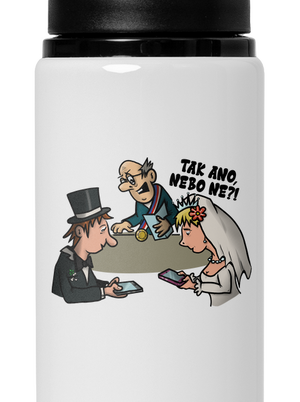 Svatební obřad lahev na vodu White