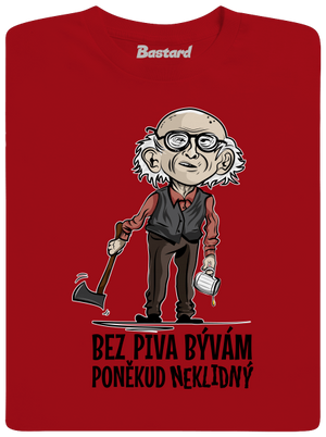 Neklidný bez piva pánské tričko Red