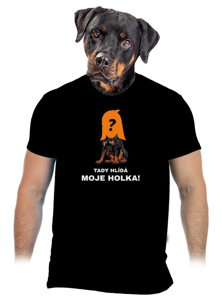 Tady hlídám já pánské tričko Black