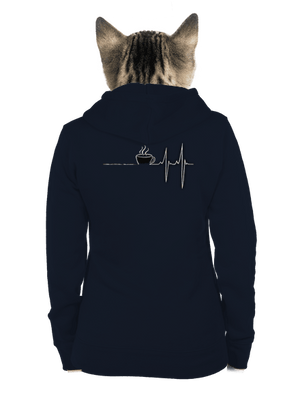 Coffee help dámská mikina na zip Navy Mal