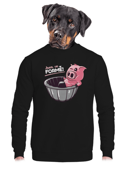 Ve formě unisex mikina bez kapuce Black