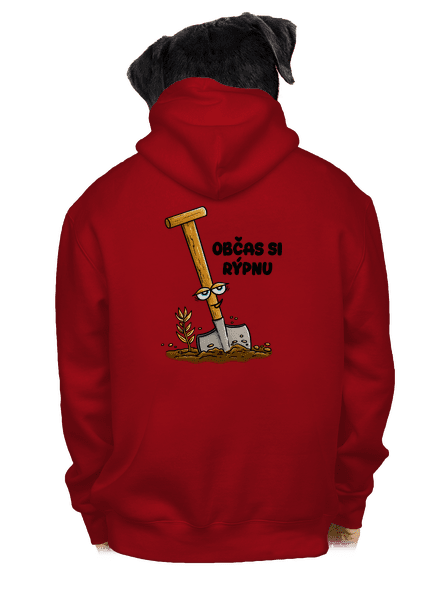 Občas si rýpnu pánská mikina na zip Red