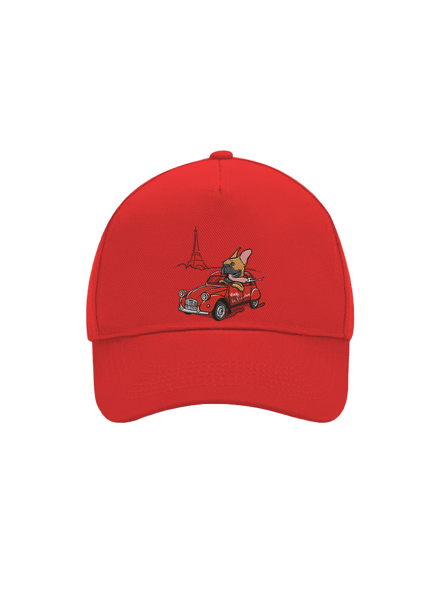 Francouzský buldoček kšiltovka baseballka Classic Red
