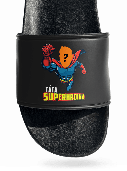 Táta superhrdina pantofle Black