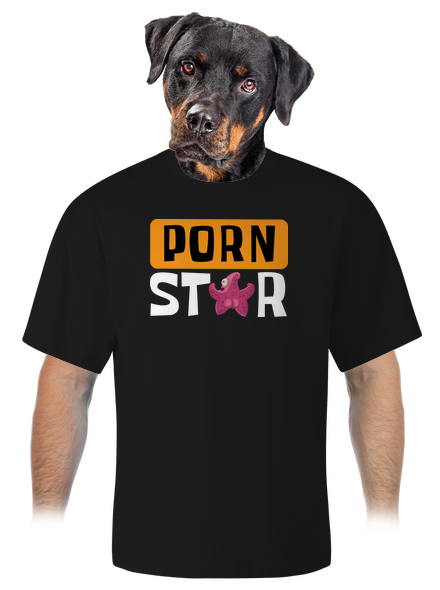 Porn star unisex tričko oversized Black