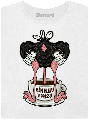 Mám hlavu v pressu dámské tričko s lemem White