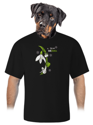 Sněženka a Tulipán unisex tričko oversized Black