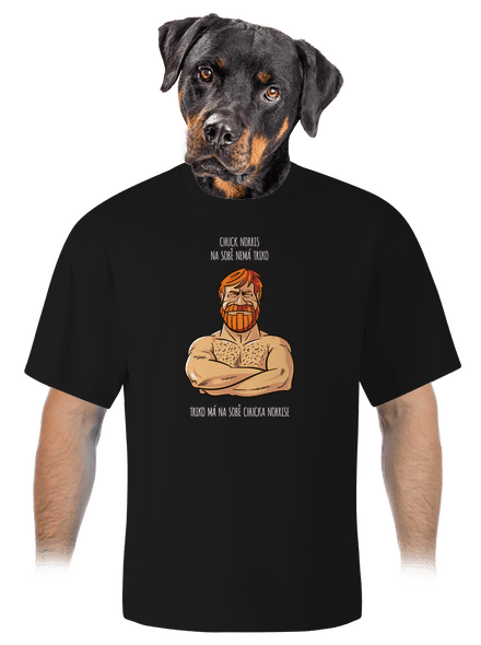 Chuck Norris unisex tričko oversized Black