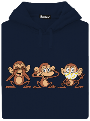 Opičky pánská mikina klokanka Navy