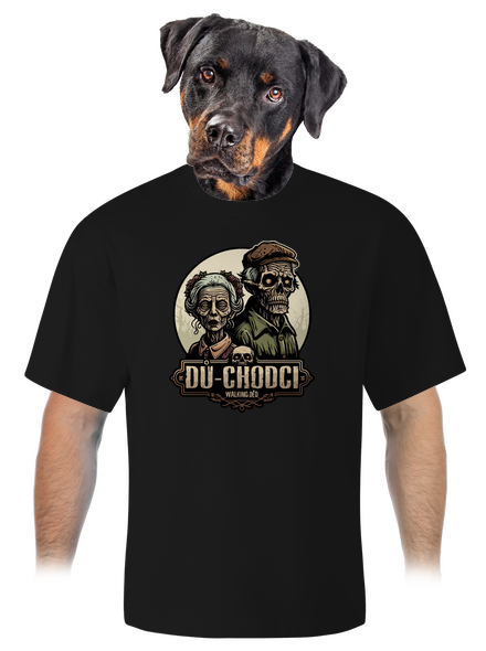 Dů-chodci unisex tričko oversized Black