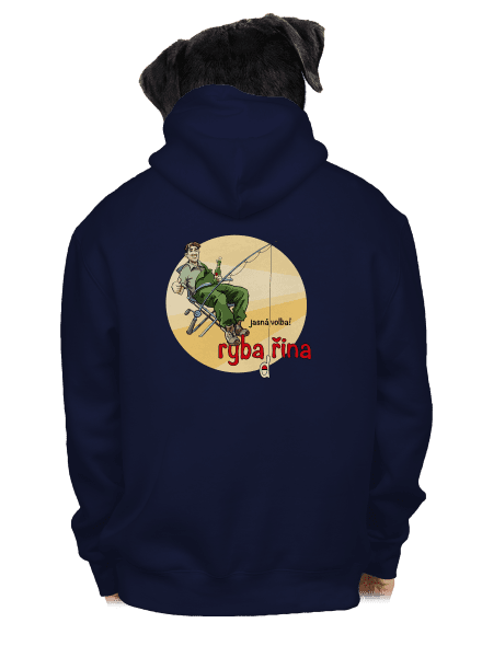 Rybadřina pánská mikina na zip Navy