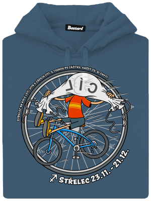Cyklistický horoskop: Střelec dámská mikina klokanka Denim