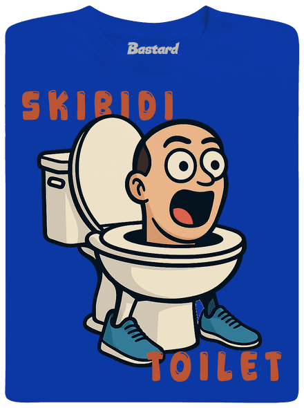 Skibidi Toilet pánské dlouhý rukáv Royal Blue