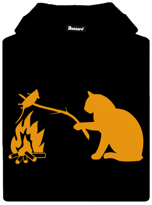 Kočka a myš pánská mikina klokanka Black