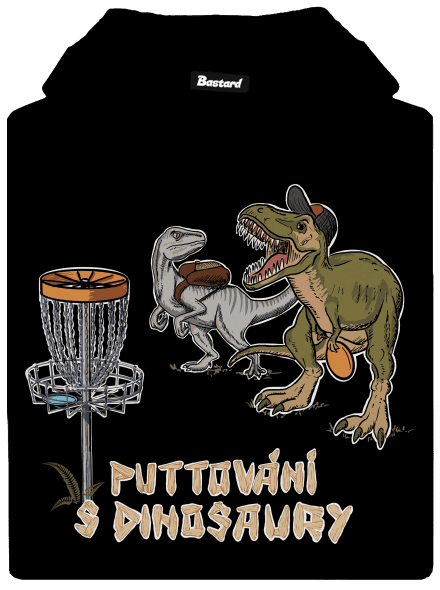 Puttování s dinosaury pánská mikina klokanka Black