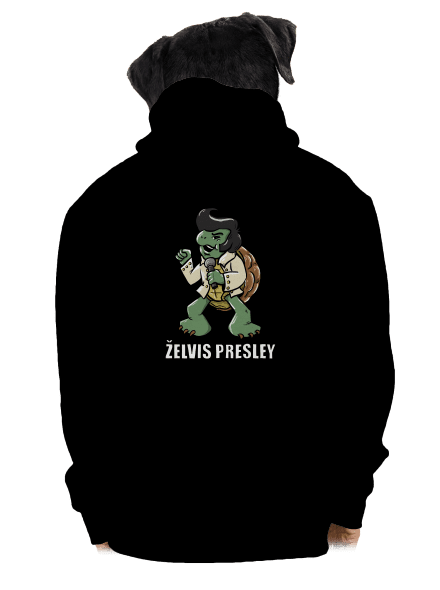 Želvis Presley pánská mikina na zip Black