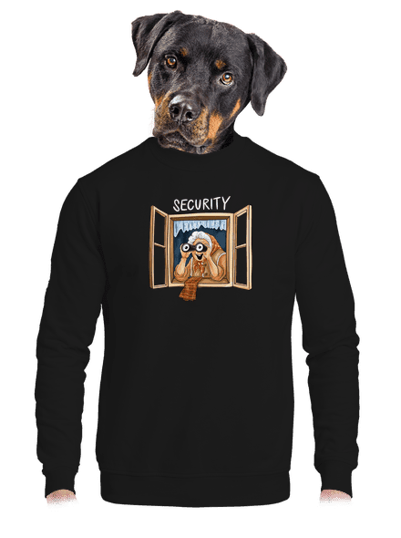 Security babička unisex mikina bez kapuce Black