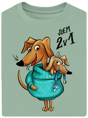 Jsem dva v jednom unisex tričko oversized Sage