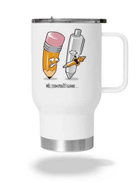 Používej gumu termohrnek White