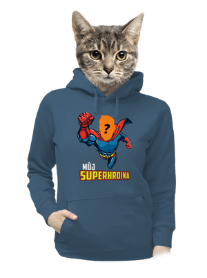 Můj superhrdina dámská mikina klokanka Denim