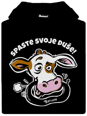 Spaste svoje duše pánská mikina klokanka Black